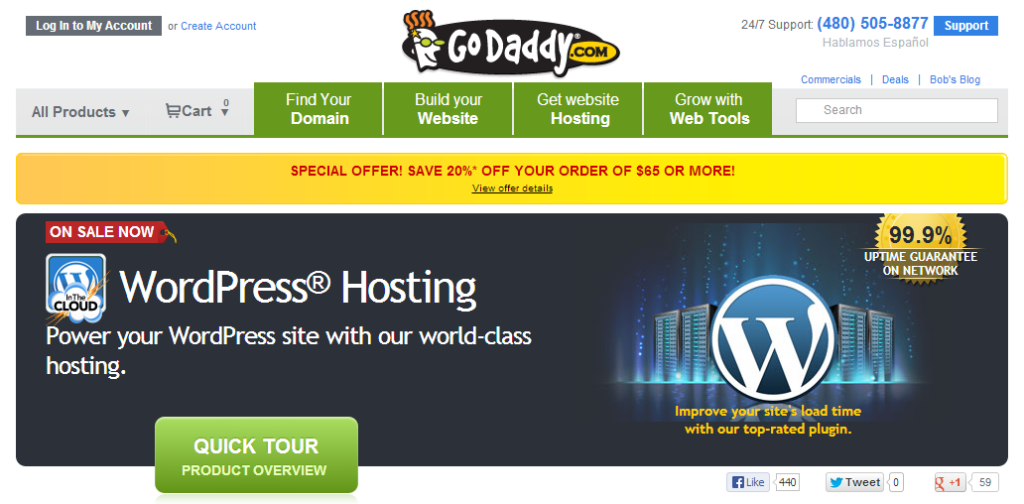 GoDaddy.com and WordPress